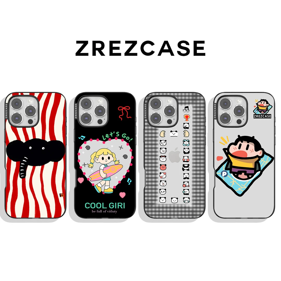 ZREZ 原创 [ 小黑象 ] 适用苹果iPhone16ProMax防摔个性手机壳