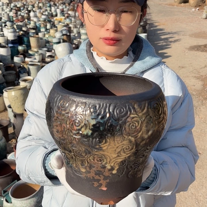 口15高18瑕疵一个花盆