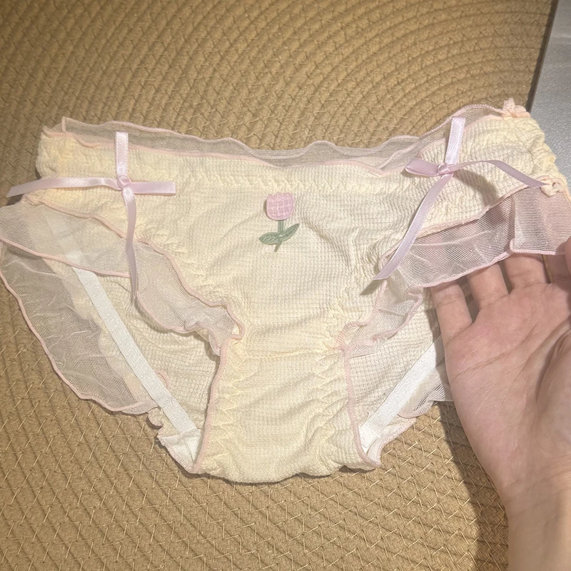 2025新款甜美纯欲风女生三角系带蕾丝内裤女性感新款夏季女士