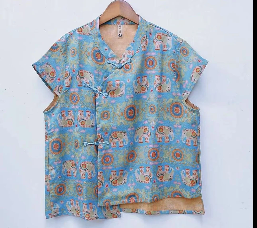 【八宝福禄】中式仁丝提花马甲夏季显瘦宽松气质