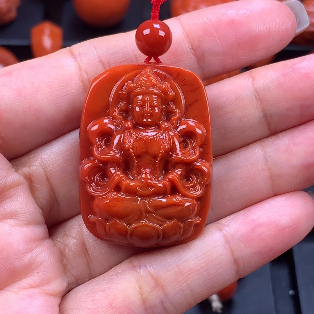 未镶嵌度姆吊坠25.5✖️35.2mm南红玛瑙青****厂