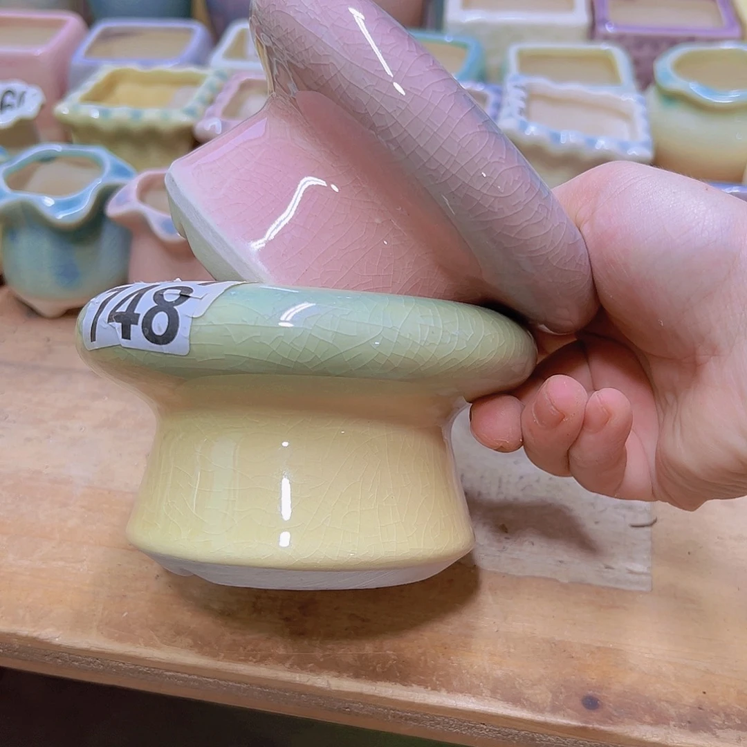 陶瓷花盆当场满12包邮