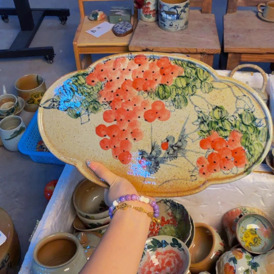 瓷片景德镇陶瓷手工手绘