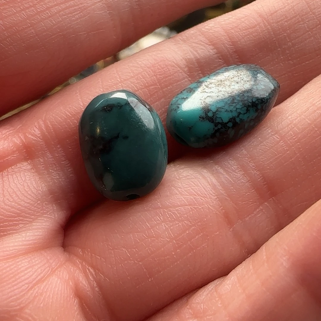 玛瑙/玉髓合金颈饰两颗随行 对孔13左右