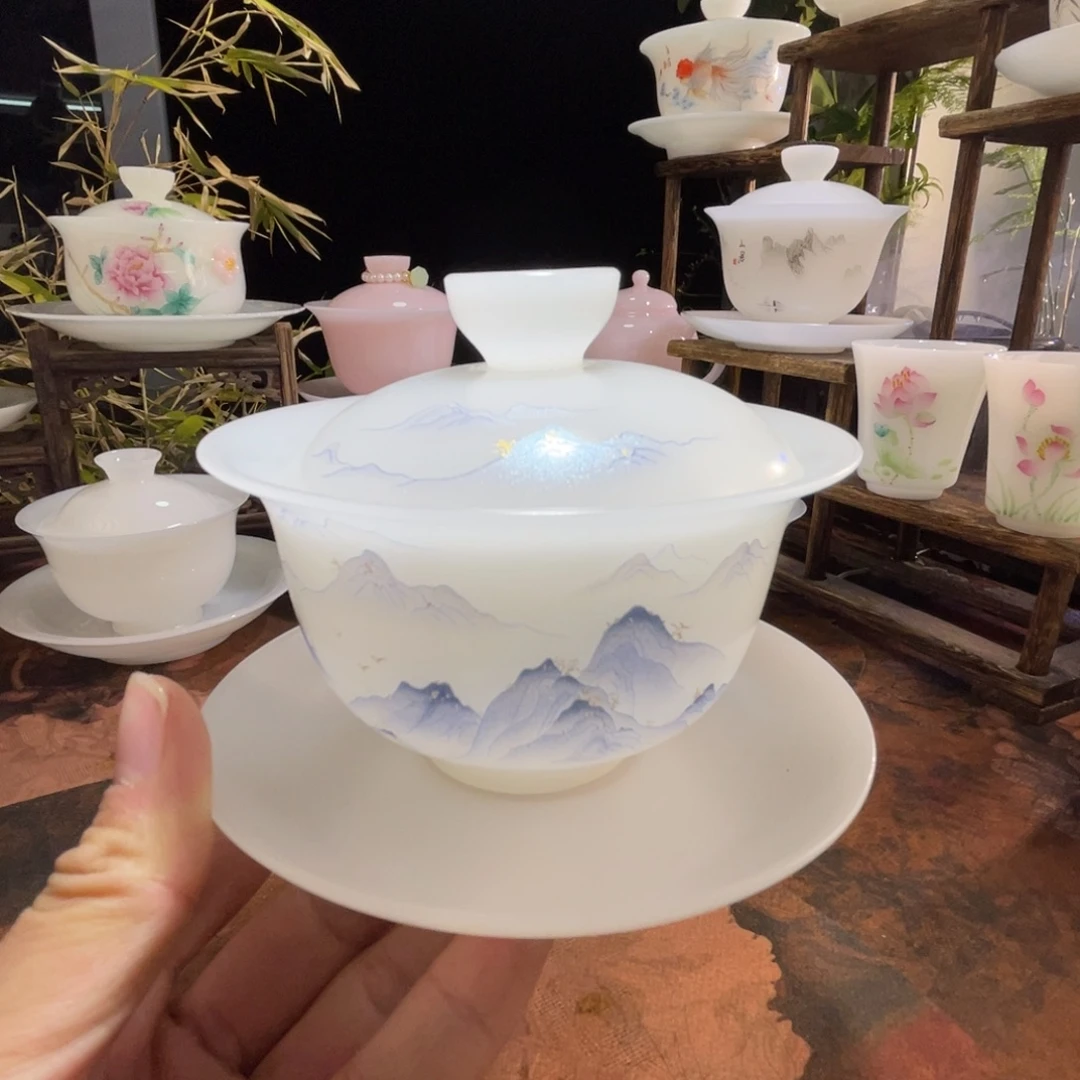 冰晶璞玉素烧薄胎紫气东来元宝