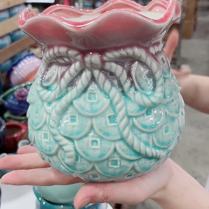 有孔.凑单10元陶瓷花盆发货！