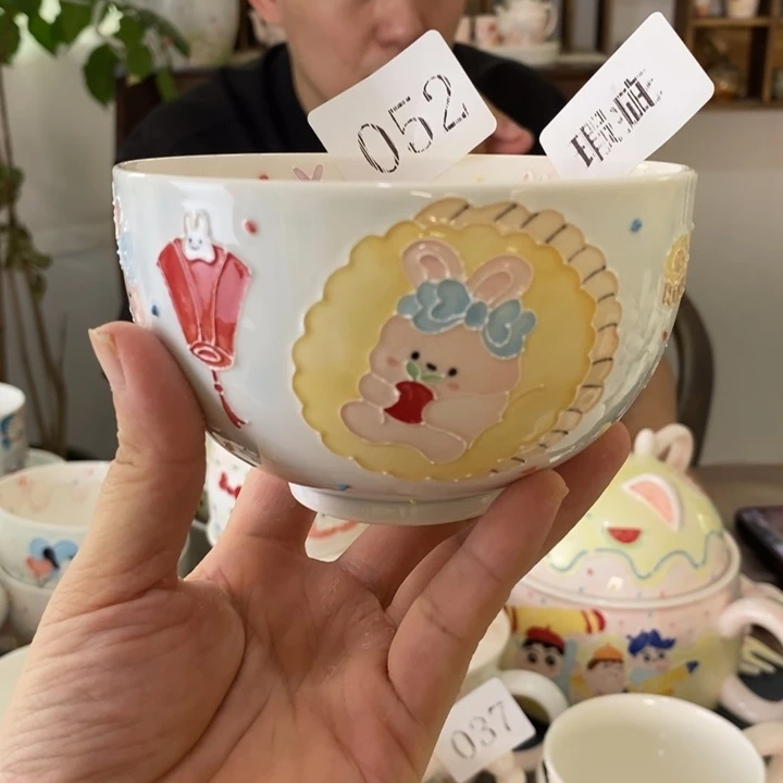 咖***迪瓷片景德镇釉下彩手绘