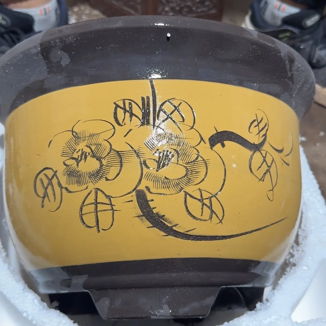 紫砂花盆口径33高度21