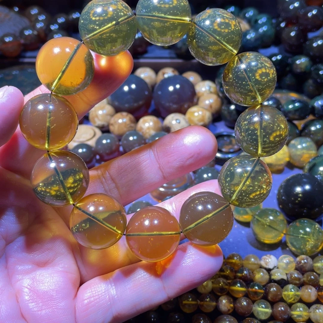 琥珀未镶嵌手链天然