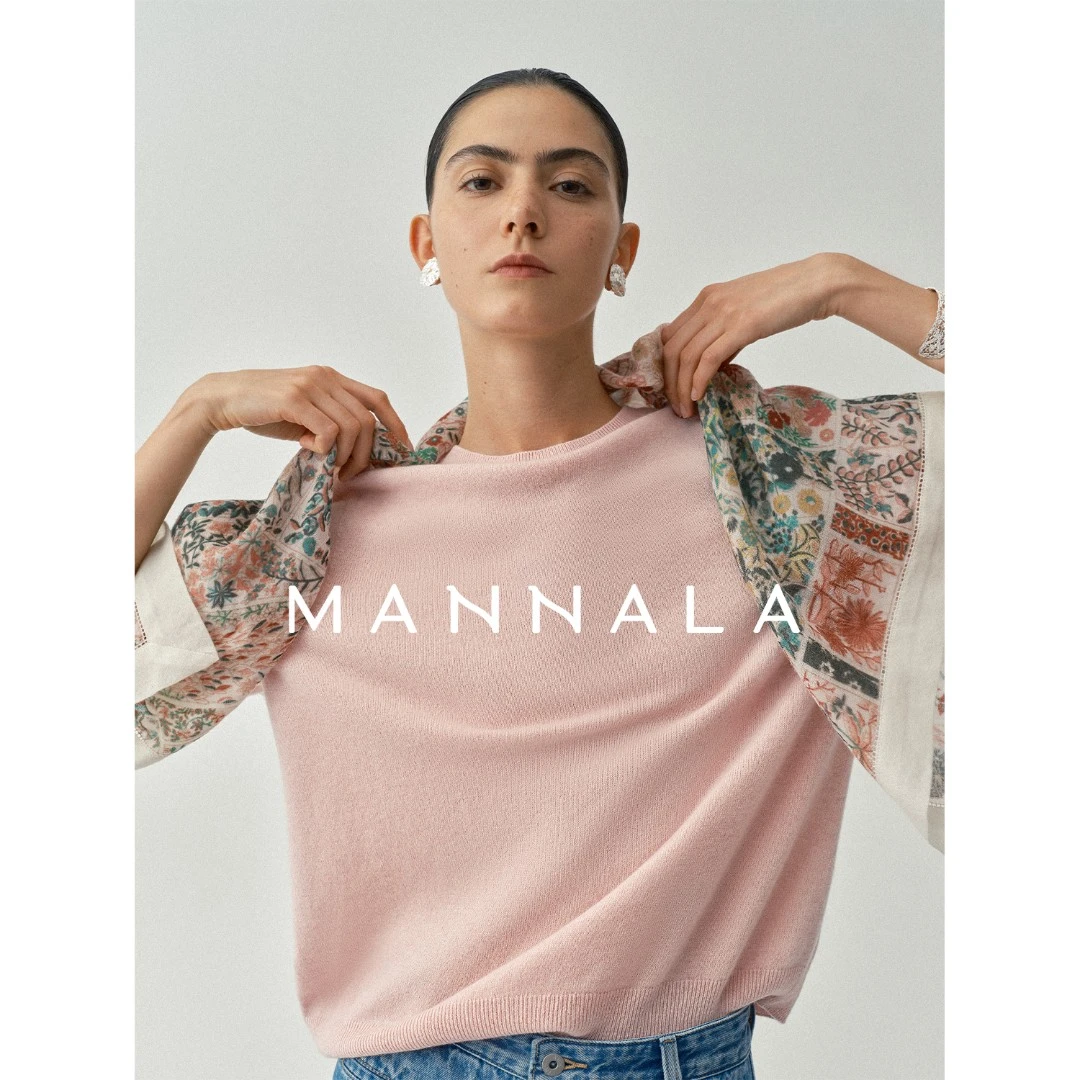 MANNALA丨“糯米T”cleanfit气质通勤美利奴羊毛圆领针织衫 Q4493