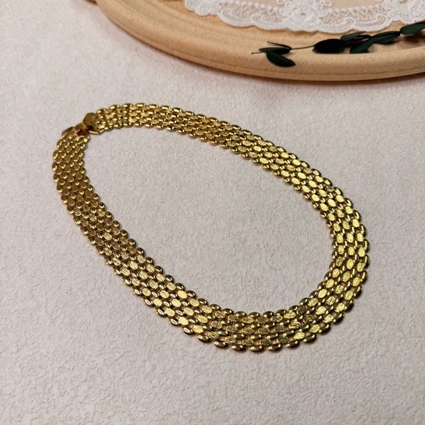 铜合金项链 【六六中古】孤品复古项链th5831链长44