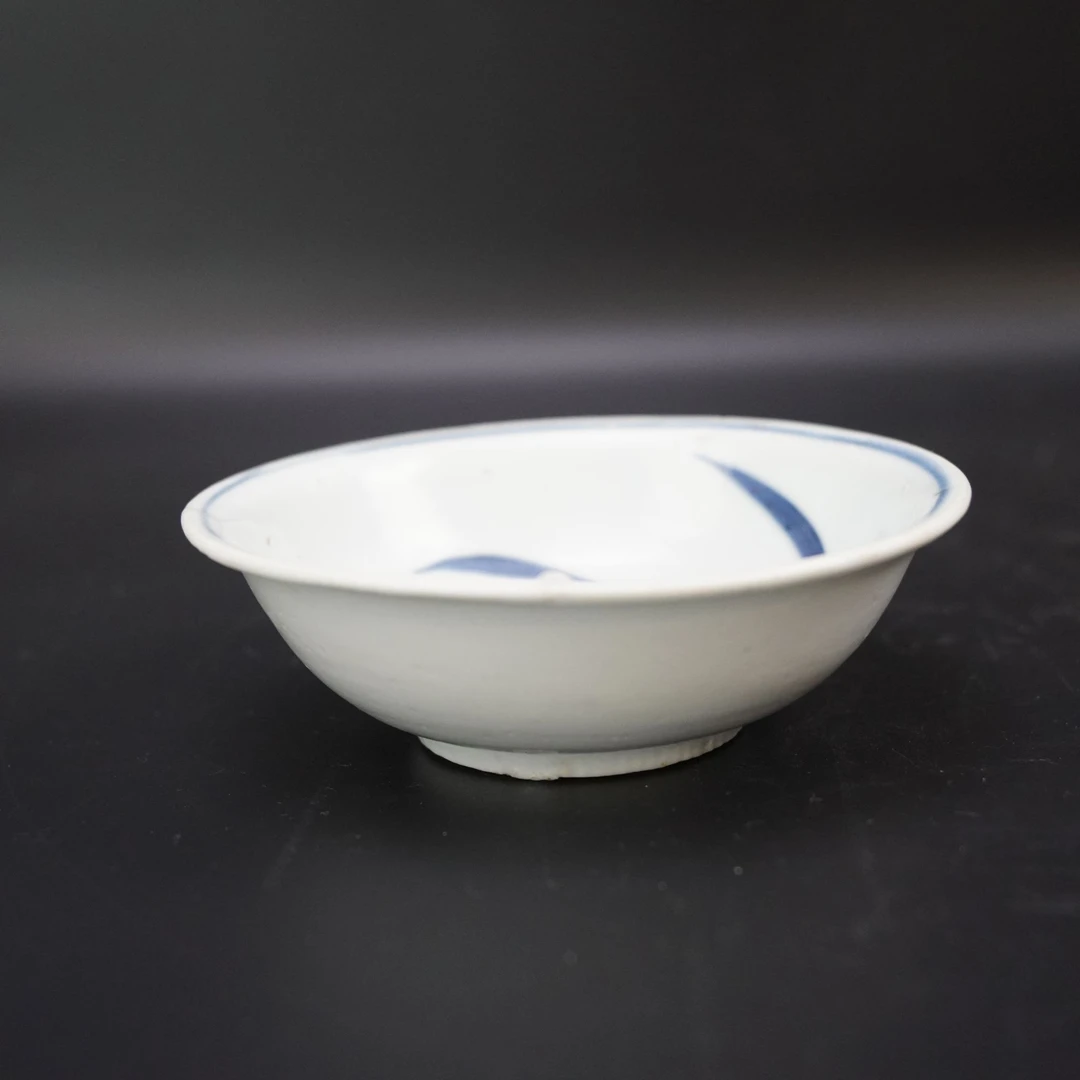 Lot.25100941明天启青花秋叶纹碗 高：约4.4cm直径：约13.7cm