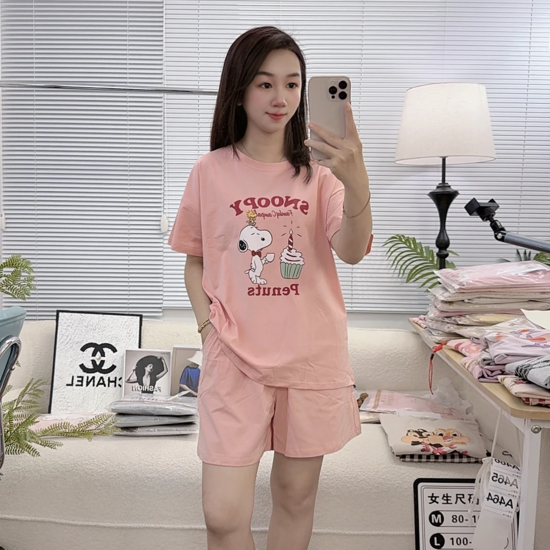 夏季爽棉女士（短袖短裤）柔软家居服可外穿