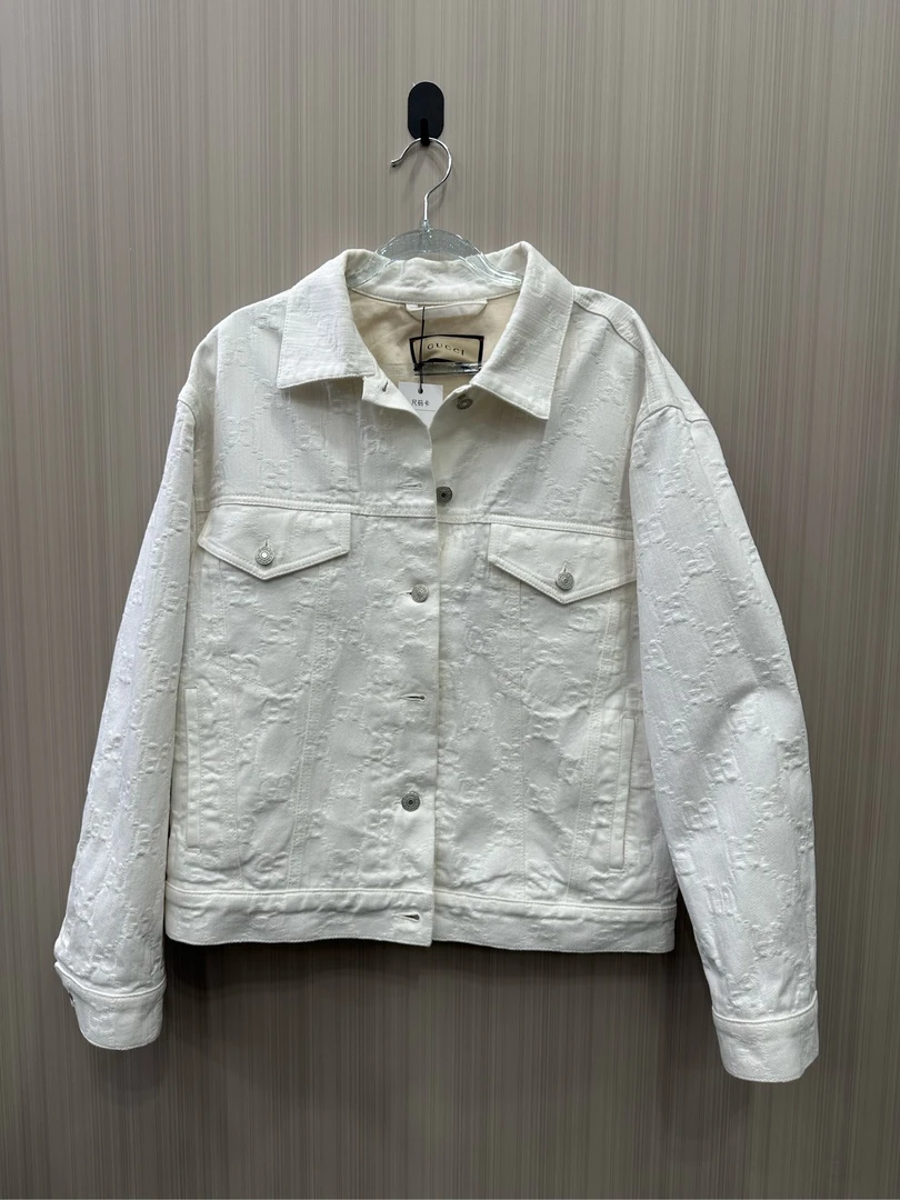99新 GUCCI/古驰 满印植绒牛仔外套 尺码：40 10117