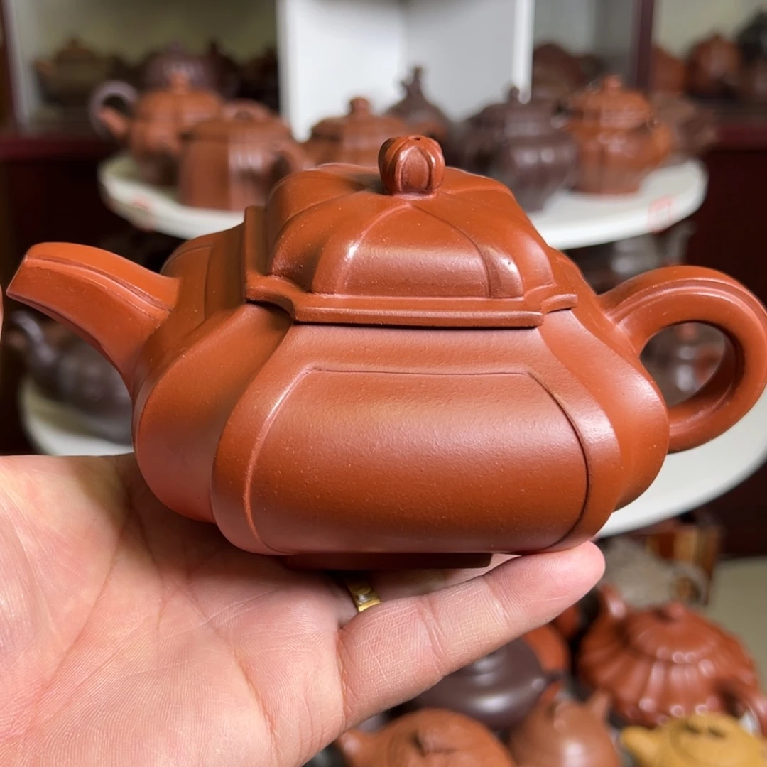 紫砂茶壶原矿八方抽角
