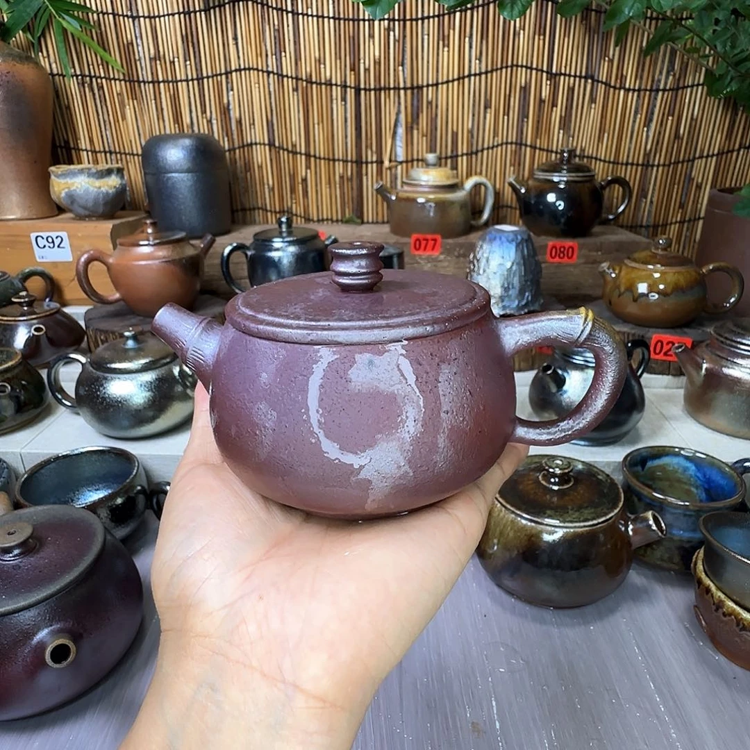 壶蓝*建水紫陶柴烧壶