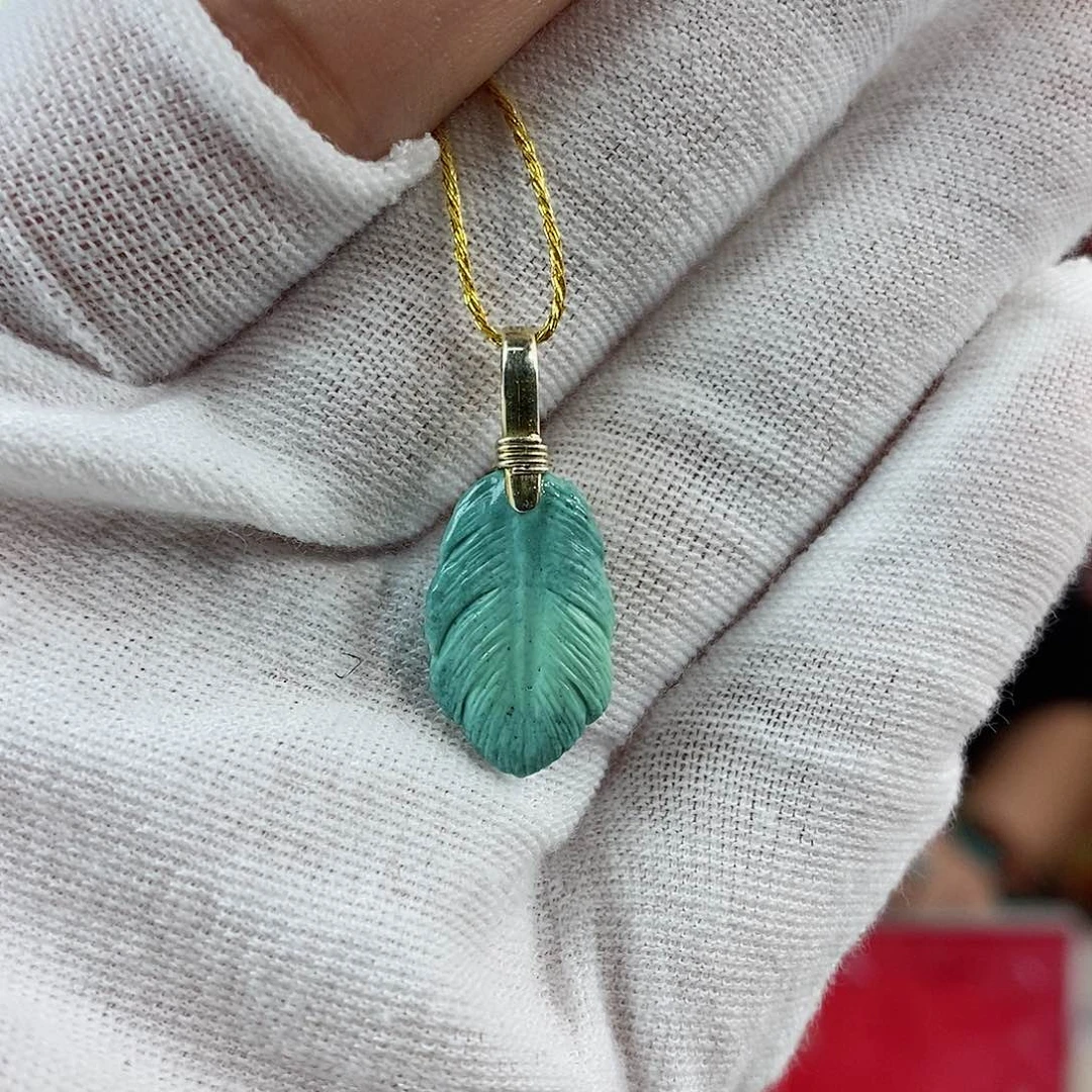 绿松石珠宝奇石银S925镀金镶嵌