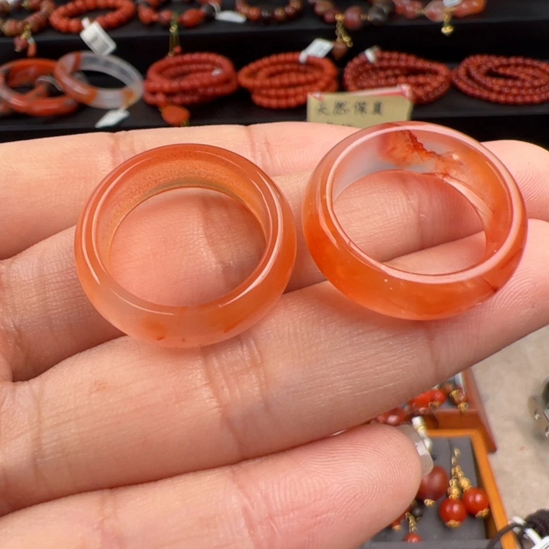 南红玛瑙未镶嵌（跑环、戒指17mm+发一