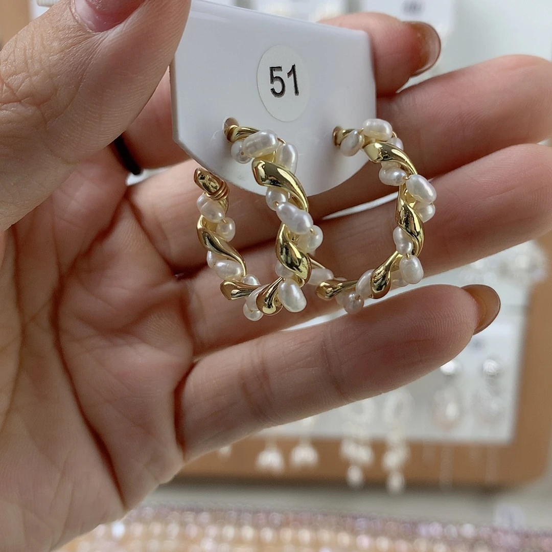 未镶嵌耳饰淡水珍珠