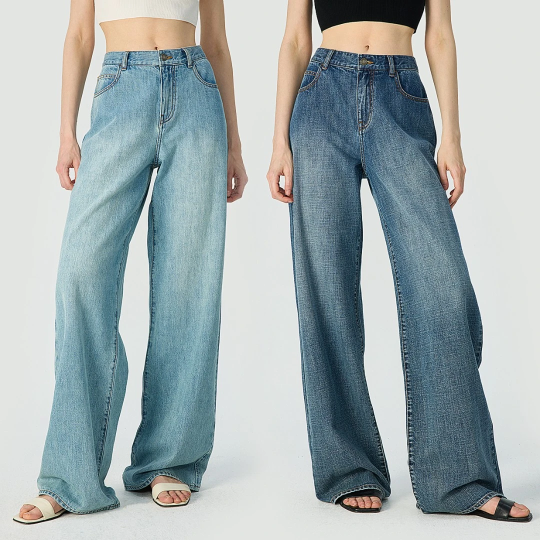 开间金标/日本进口BC同厂苣轻薄row风经典显瘦直筒竹节纹理牛仔裤