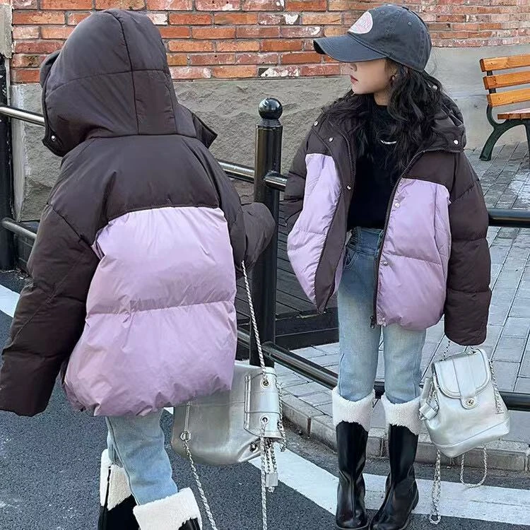 412151《现》优选韩版儿童休闲百搭时尚连帽羽绒服