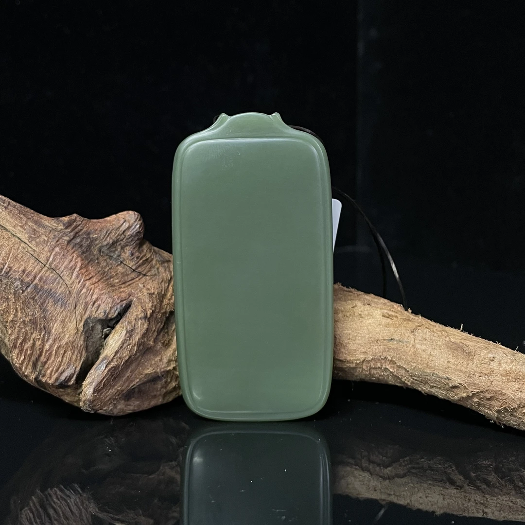 【蛮石】和田玉无事牌吊坠挂件约卡74.4*38.5*11.1mm R181-010