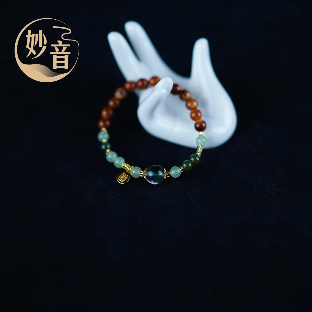 库克半山半水扎基单圈手串