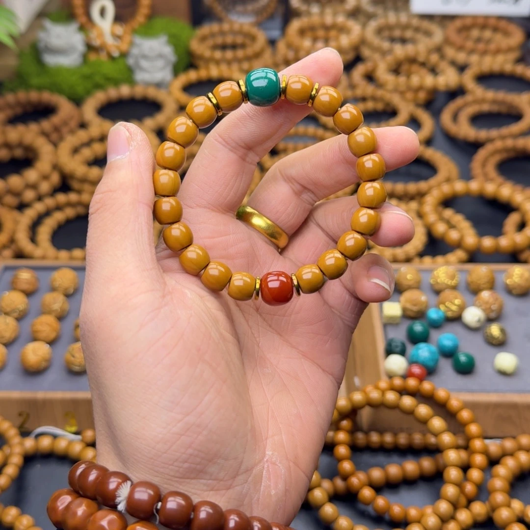 猴头核桃吊坠直切➕红➕绿