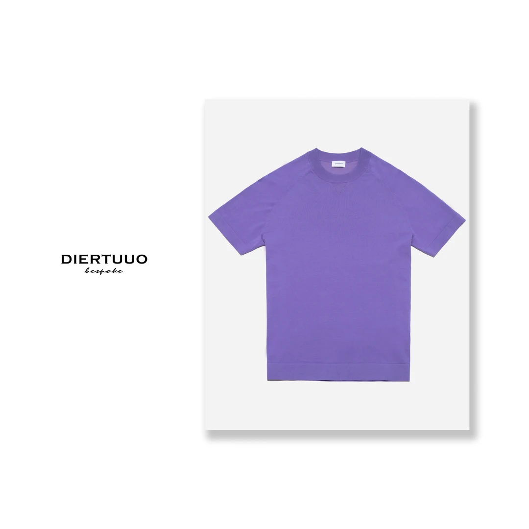 DIERTUUO迪途-男士经典时尚百搭休闲简约透气镂空三色T恤6709