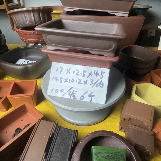 宜兴紫砂花盆六个一组