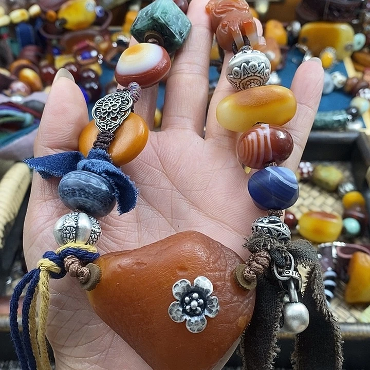 未镶嵌项链蜜蜡项链