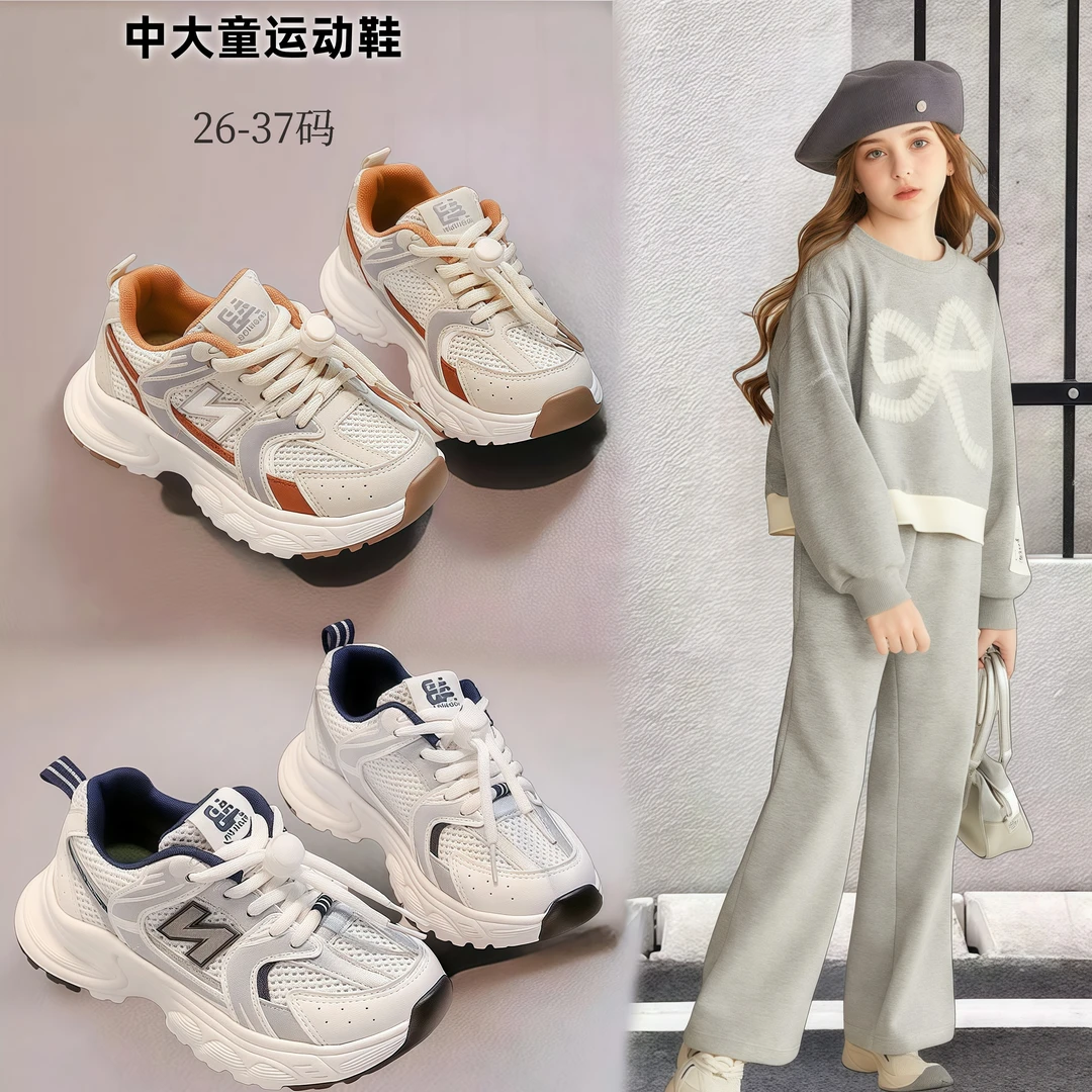 abc儿童运动鞋2025春季新款单里女童休闲老爹鞋百搭男童跑步鞋