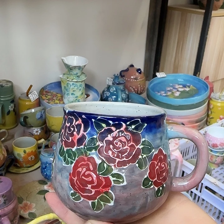 杯景德镇釉下五彩手绘