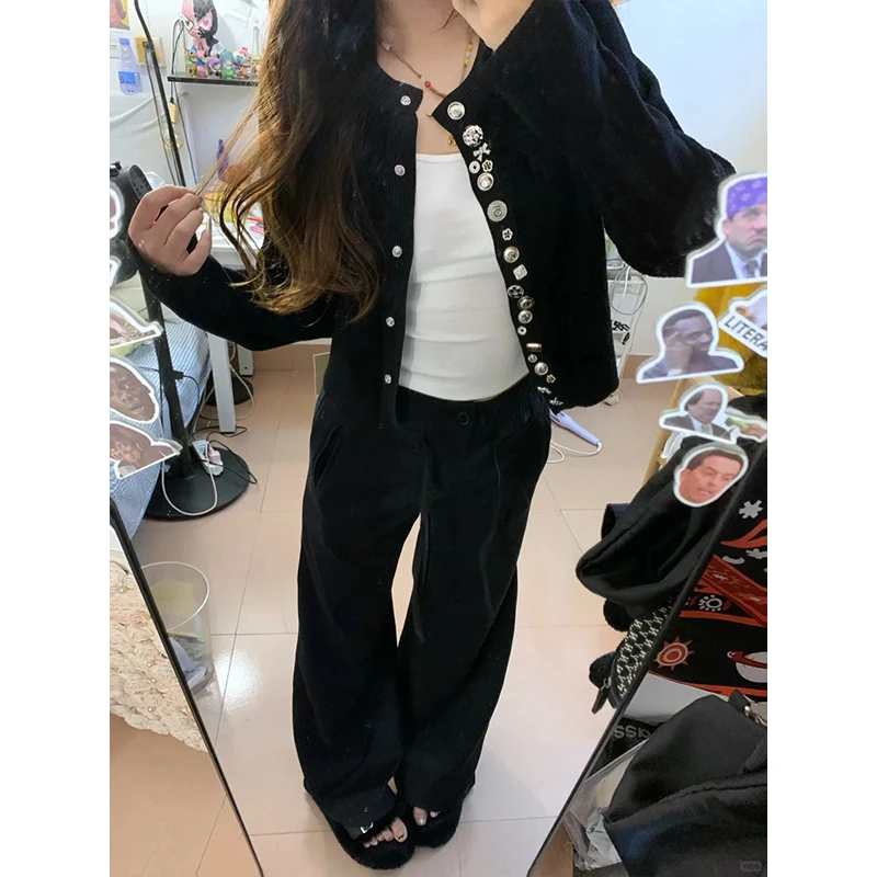 法式黑色小香风针织开衫外套女25秋季新款高级感气质名媛短款上衣