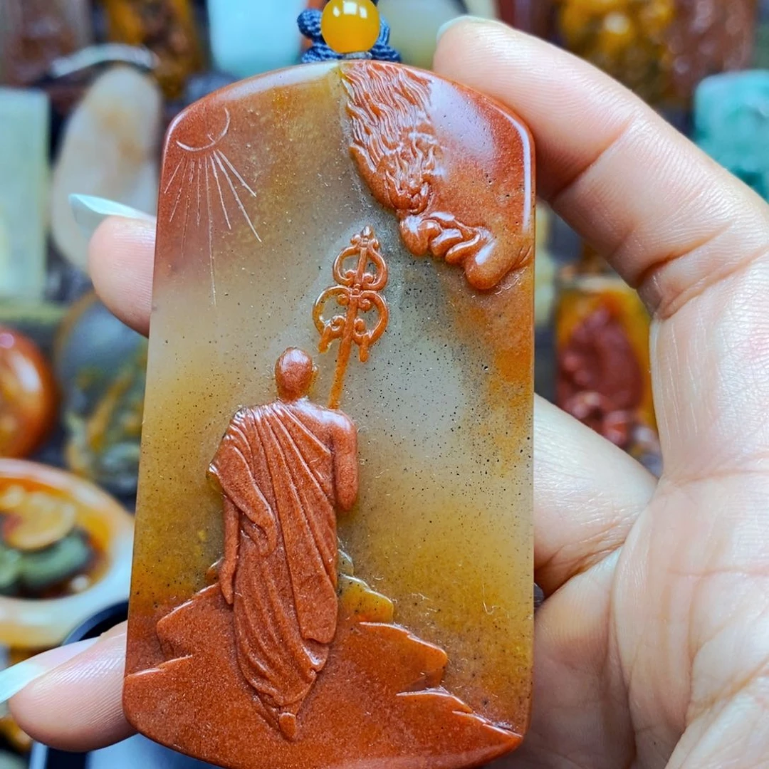 石英质玉（黄龙玉）未镶嵌颈饰