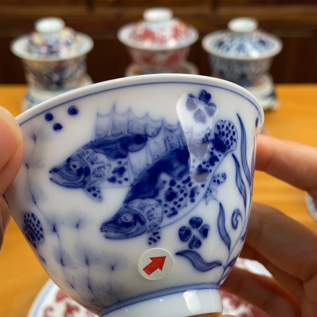手绘现代茶具非古董