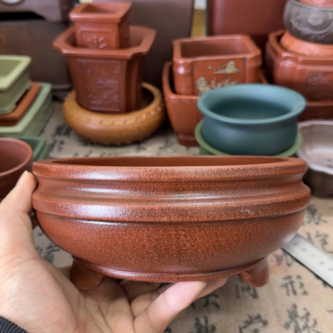 紫砂花盆宜兴紫砂正品17.5x6.5