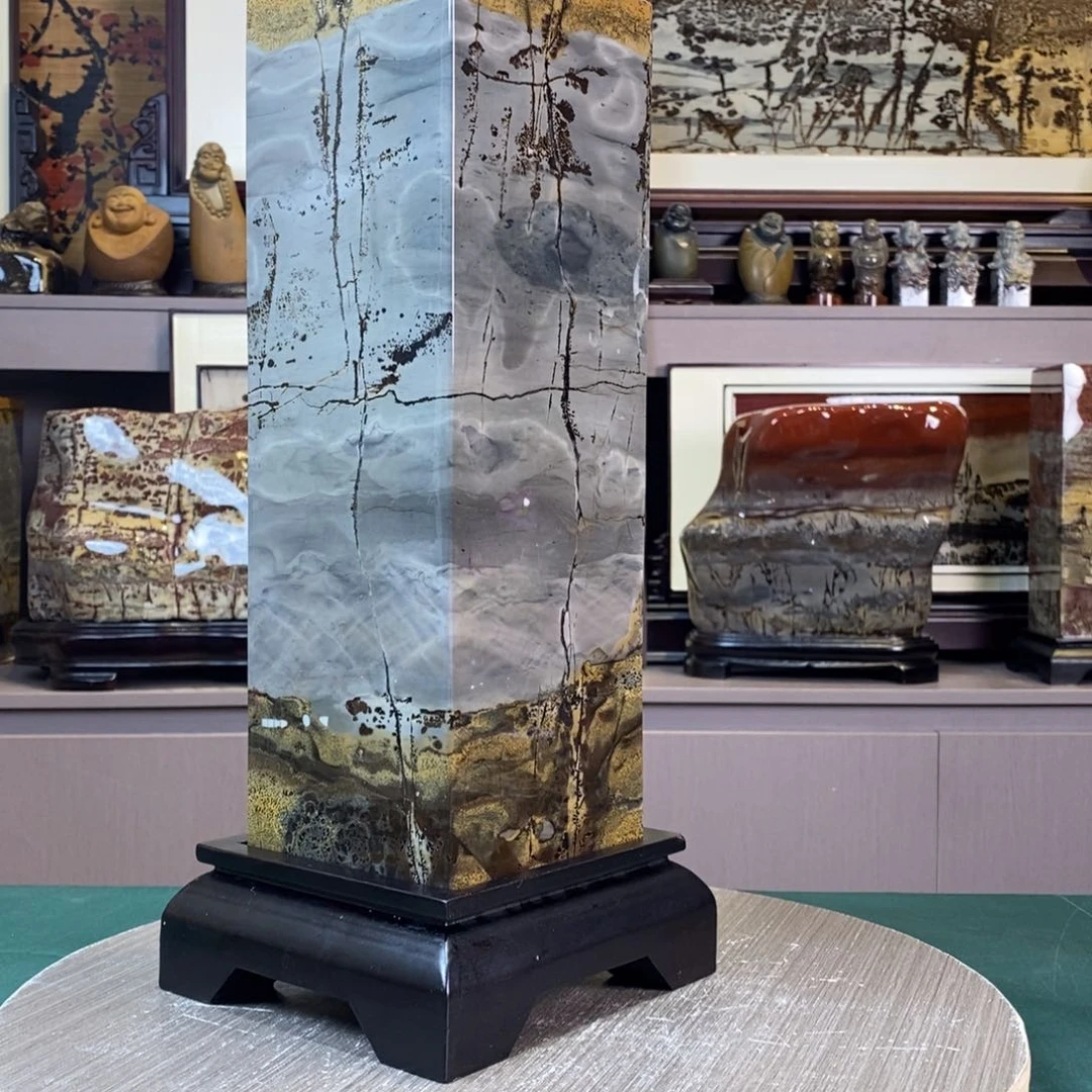 石材广西国画石草花石