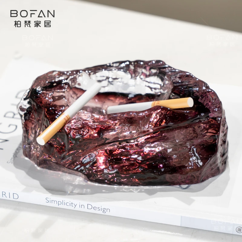 bofan/柏梵高档琉璃厚重雪茄烟灰缸茶室会所别墅茶几摆放雪茄缸