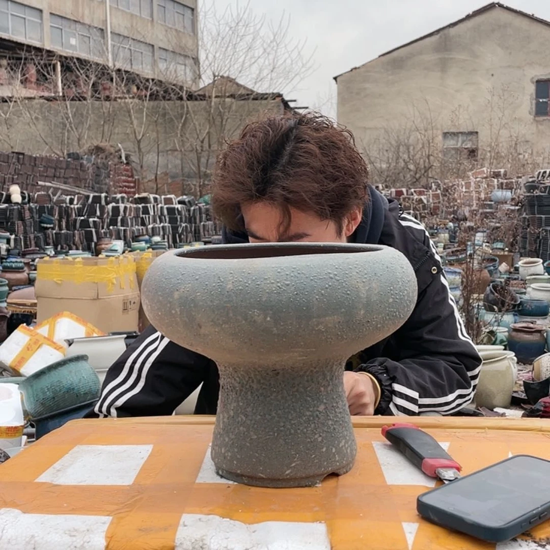 红陶宜兴紫砂花盆