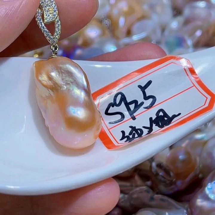 淡水珍珠银S925镶嵌颈饰
