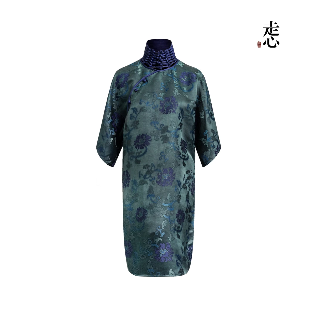 【香云走心】宋锦缠枝石青蓝 连衣裙24Z25115089