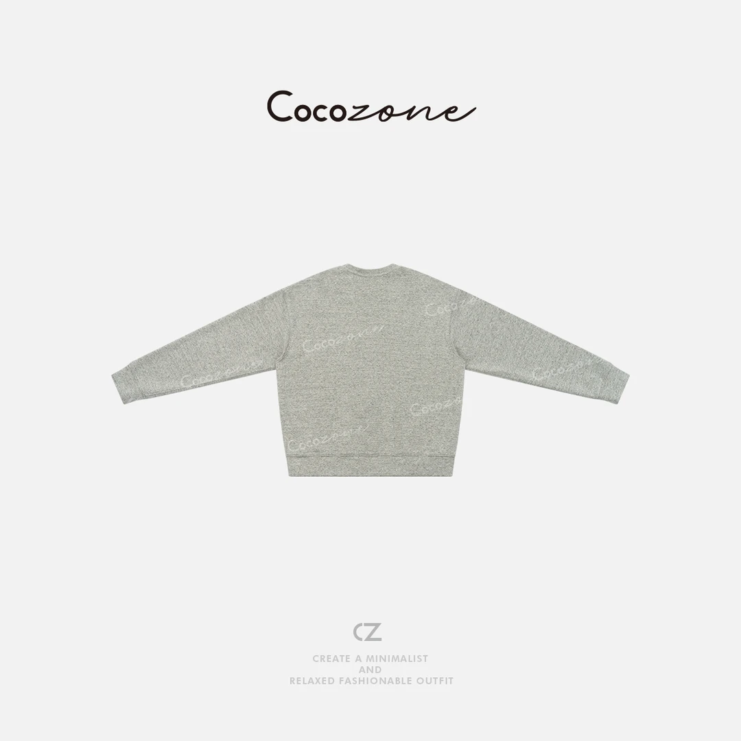 COCO ZONE 刘一一 圆领经典简约户外通勤长袖纯色卫衣 CD2A1457