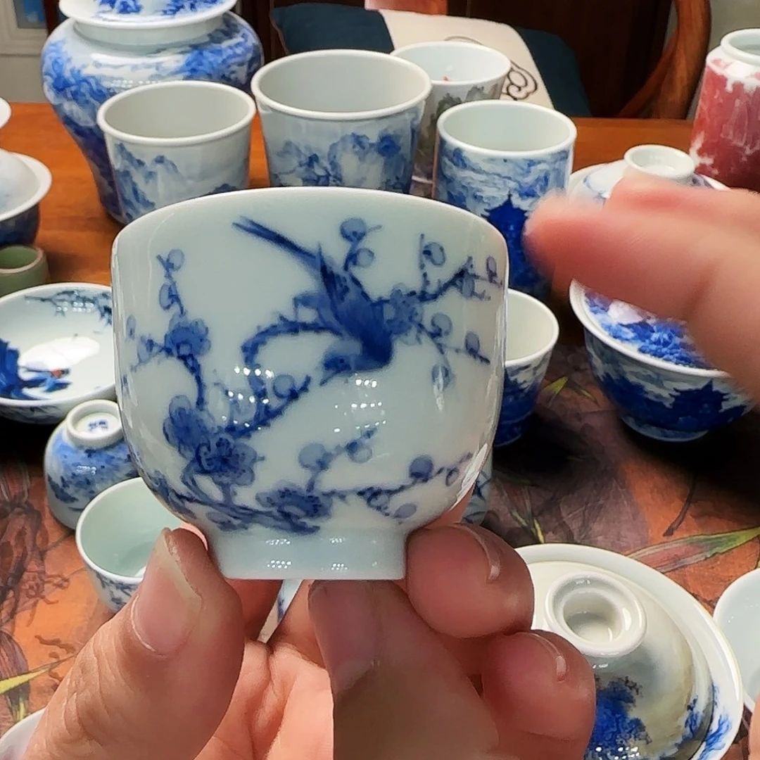 张玲玲手绘花鸟主人杯