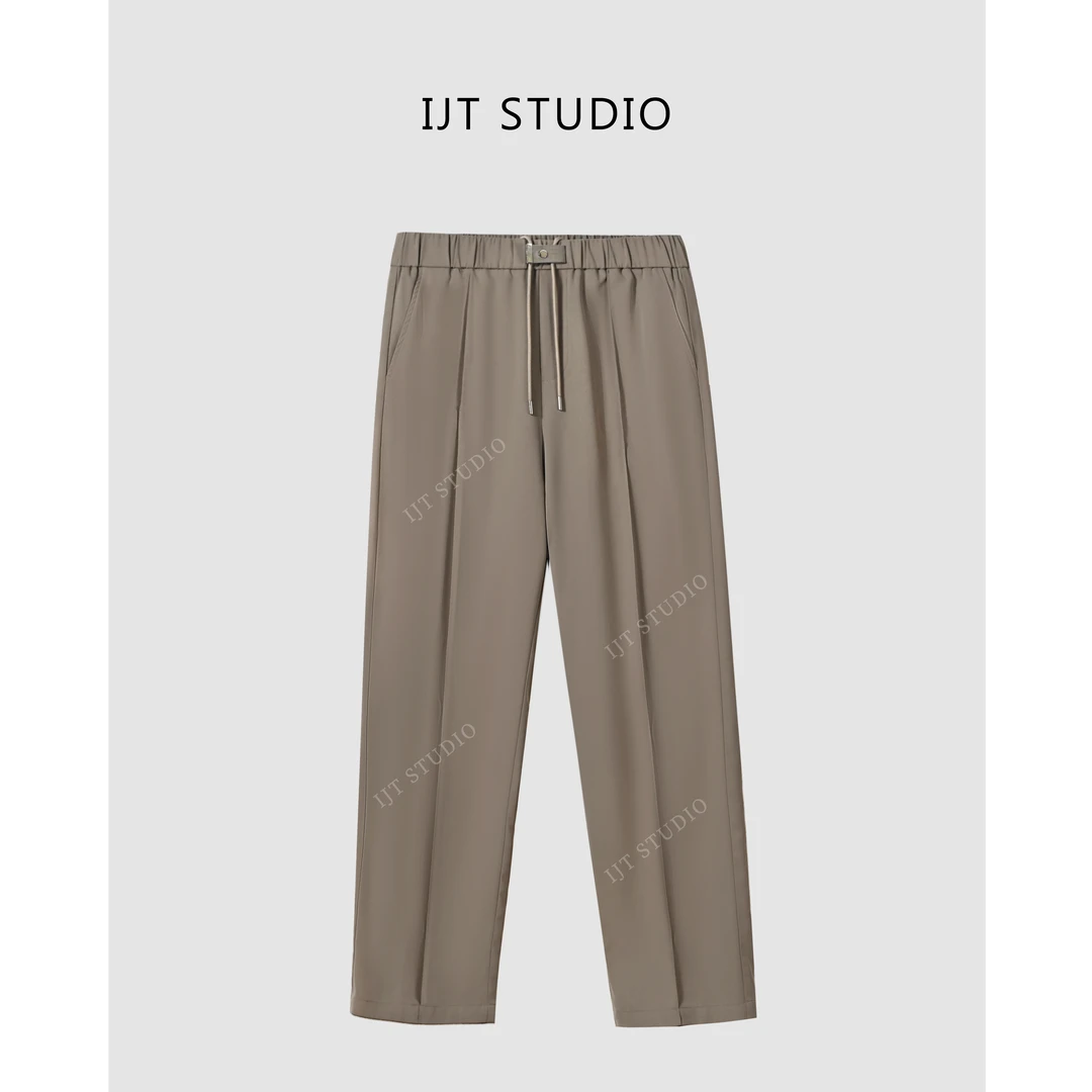 IJTstudio春夏新品时尚百搭舒适休闲抽绳长裤29322