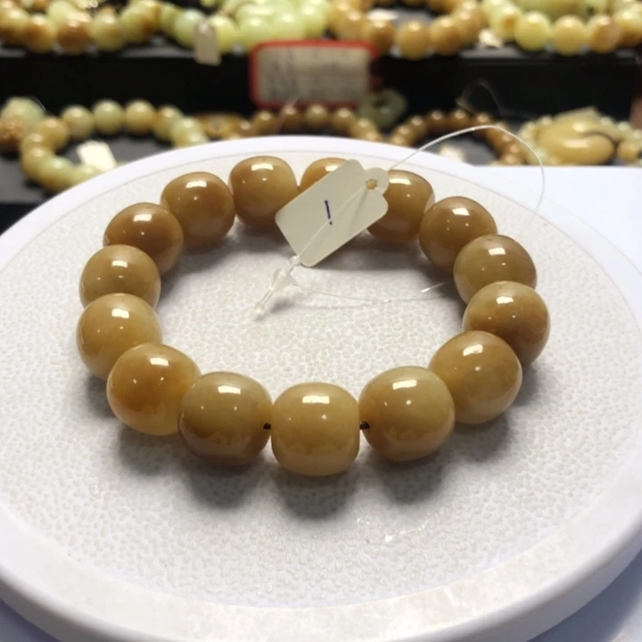 和田玉手串未镶嵌卡14