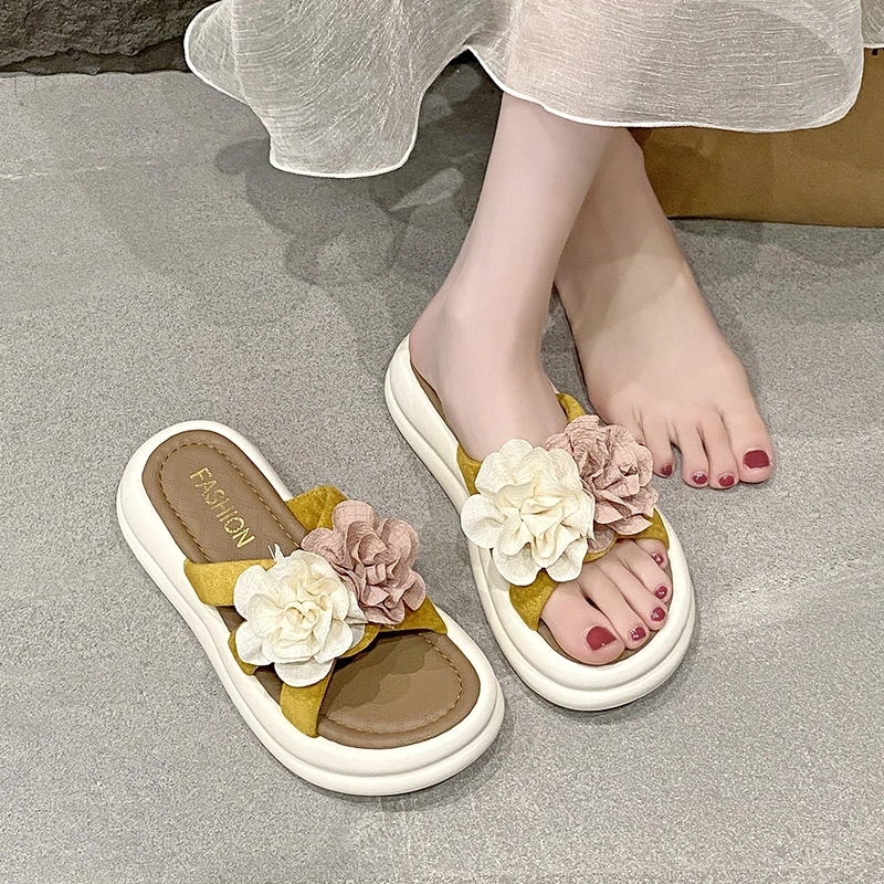 厚底增高一字凉拖鞋仙女鞋外穿2025夏季新款新中式配裙子凉拖凉鞋