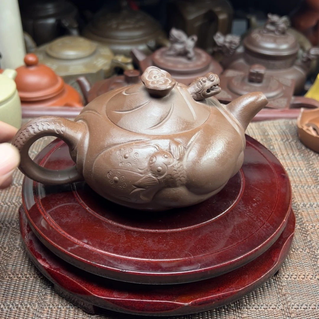 紫砂茶壶宜兴原矿紫砂壶300毫升容量