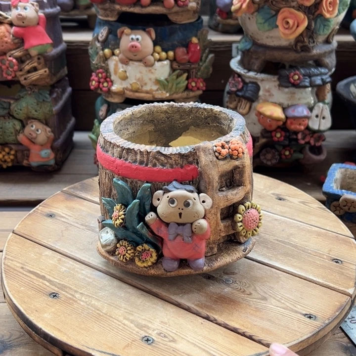 嘻哈多肉花盆百搭