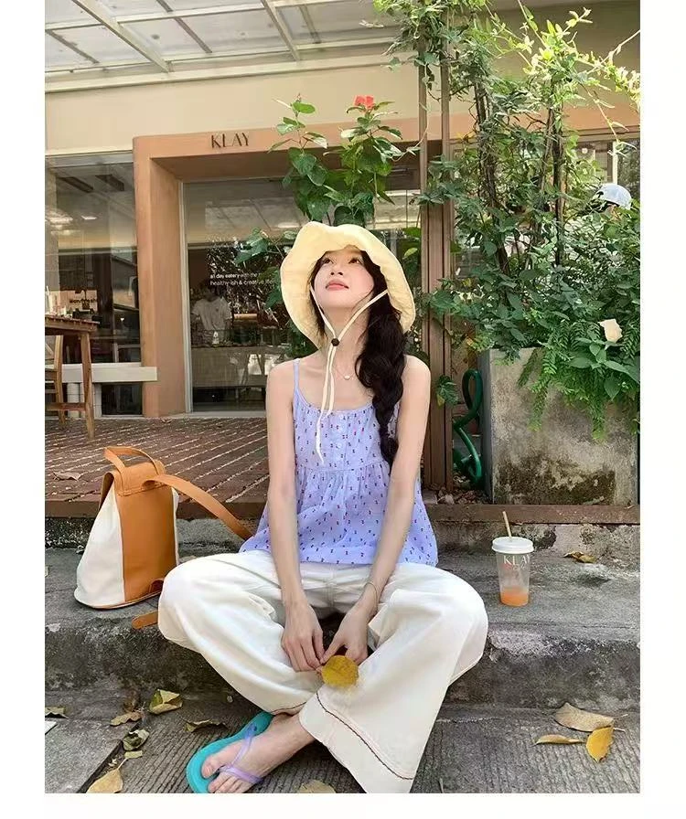 韩系夏季新款衬衫短袖复古小清新甜美感小衫上衣碎花女时尚